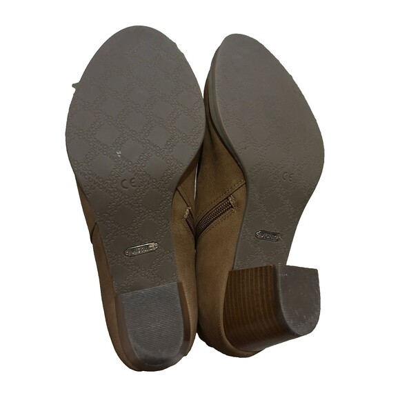 Vionic Ankle Boots Womens 8 Brown Upton Side Zip Almond Toe Casual Leather - Picture 5 of 10